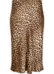 Satin midi skirt with leopard print, Leo AOP, Packshot image number 1