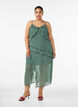 Chiffon dress with asymmetrical ruffles, Green, Model image number 0
