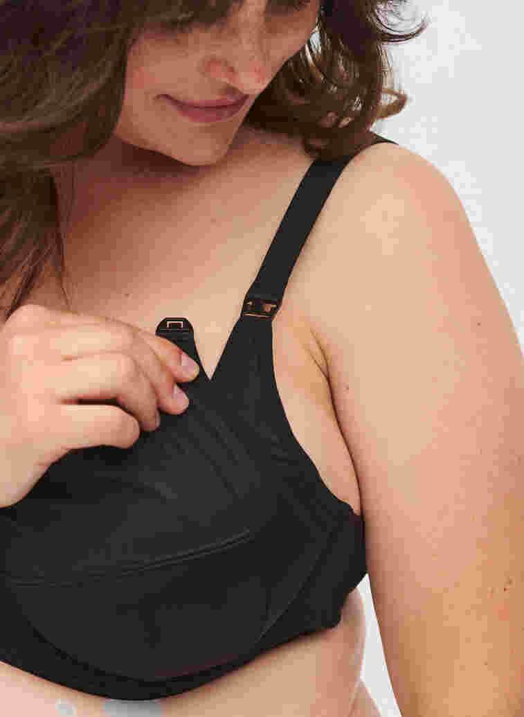 Figa nursing bra with underwire, Black, Model image number 2