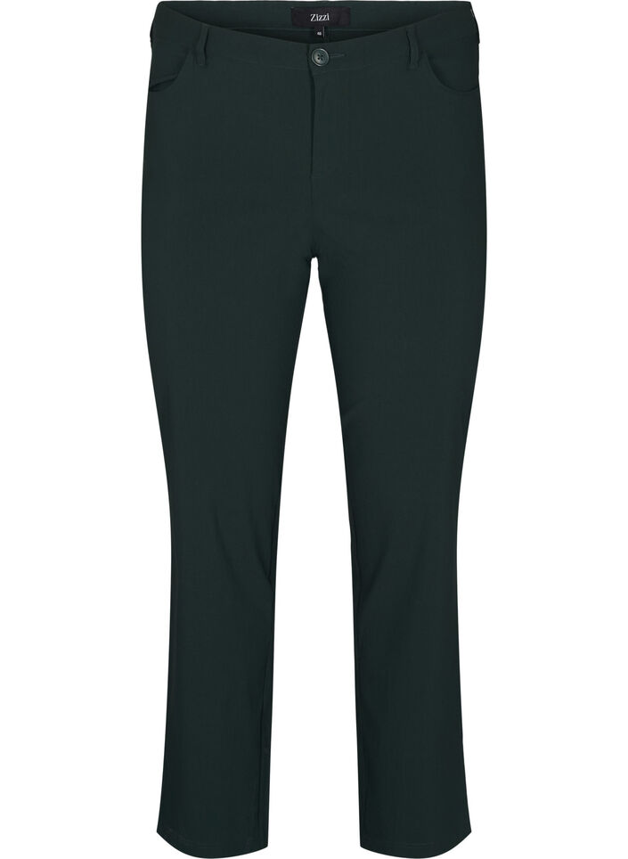 Classic viscose blend trousers, Green, Packshot image number 0