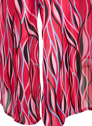 Long-sleeved midi dress with print, Fuchsia Pink AOP, Packshot image number 3