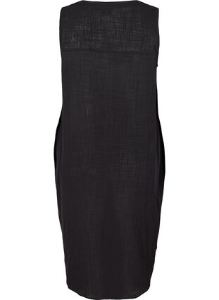 Sleeveless cotton dress, Black, Packshot image number 1