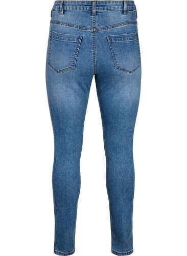 Amy jeans with a high waist and super slim fit, Blue denim, Packshot image number 1