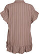 Tunic with V-neck and ruffle details, Brown, Packshot image number 1