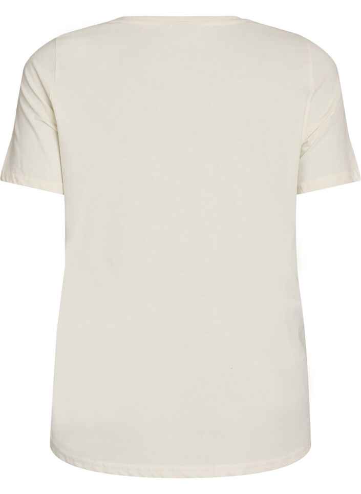 T-shirt with motif, White, Packshot image number 1