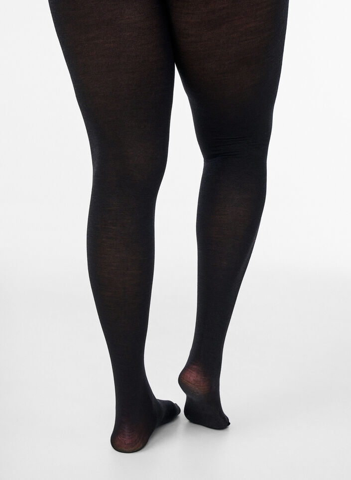 Woollen tights, Black, Packshot image number 2