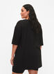 Oversize cotton t-shirt with print, Black GOOD, Model image number 1