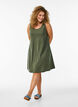 Sleeveless A-line dress, Green, Model image number 1