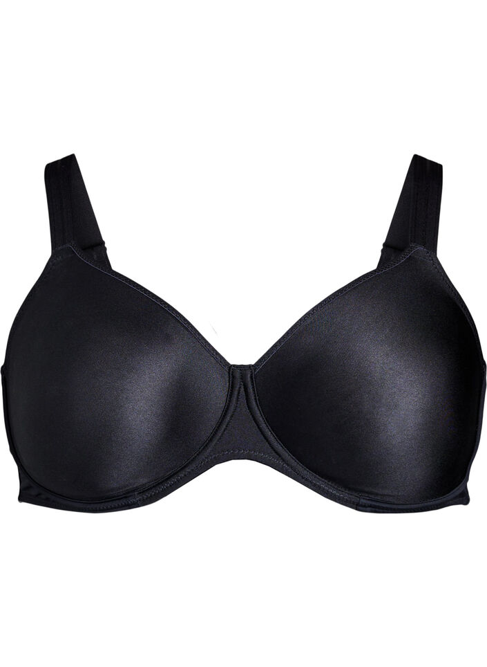 Moulded full coverage bra with high support, Black, Packshot image number 0