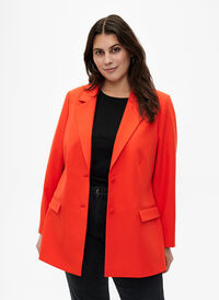Classic blazer with button fastening, Orange.com, Model