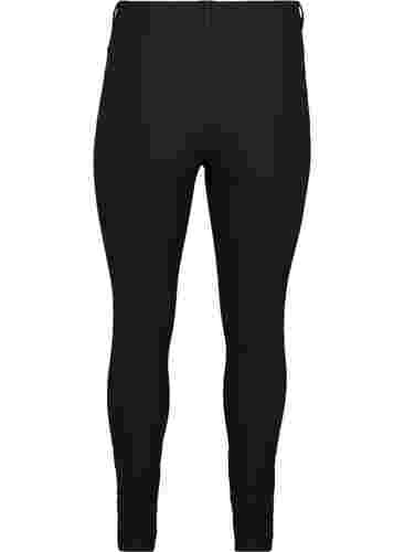 Close-fitting trousers with zip details, Black, Packshot image number 1