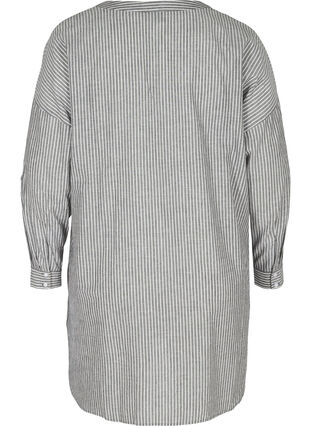 Striped shirt in 100% cotton, Black Stripe, Packshot image number 1