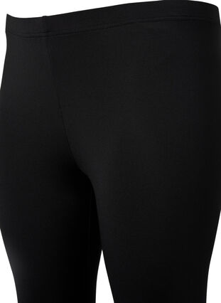 2-pair 3/4 leggings with lace trim, Black / Black, Packshot image number 3