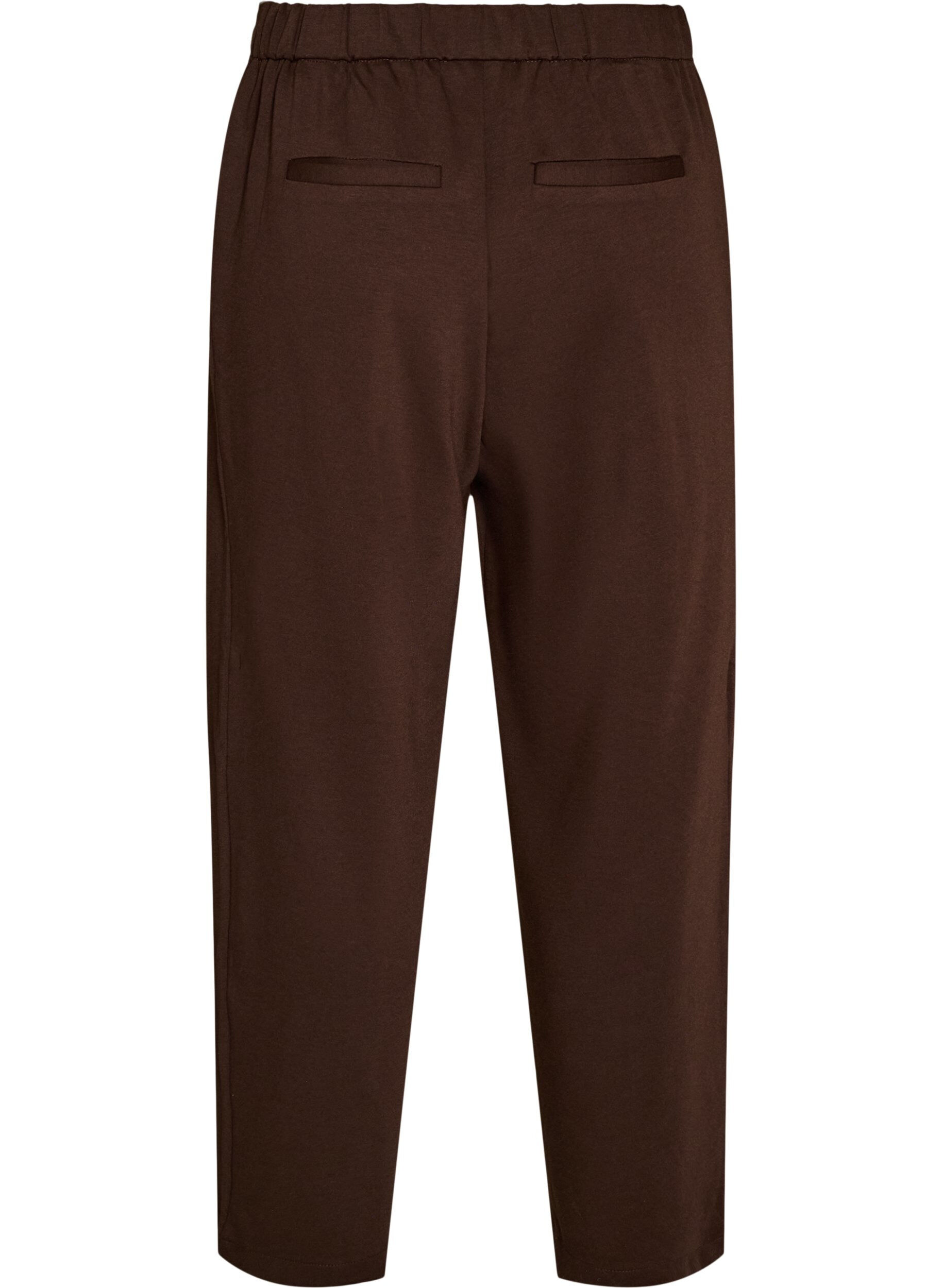 ZizzifashionLoose jersey trousers with a high waist, Brown, Packshot image number 1