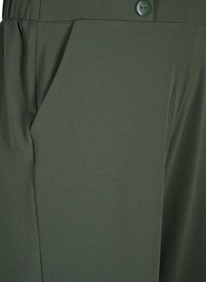 Loose fit 7/8 trousers, Green, Packshot image number 2