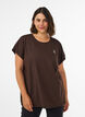 Solid-coloured training T-shirt, Brown, Model image number 0