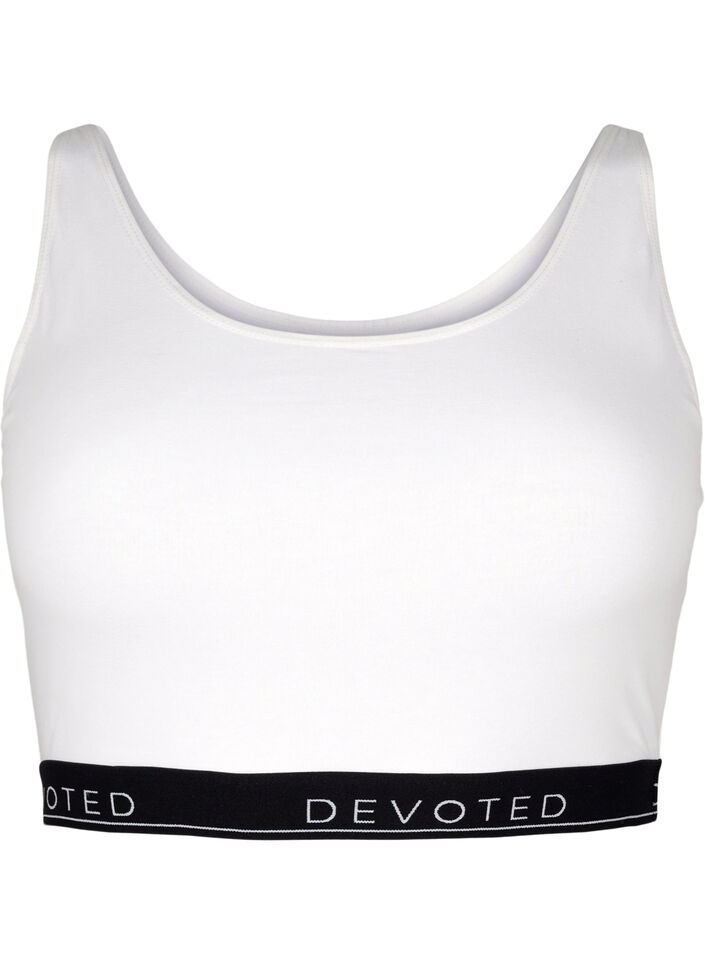 Cotton bra with adjustable straps, White, Packshot image number 0