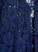 Lace blouse with 3/4 sleeves and bows on the front, Blue, Packshot image number 2