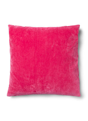 Striped velour pillowcase, Fandango Pink Comb, Packshot image number 1