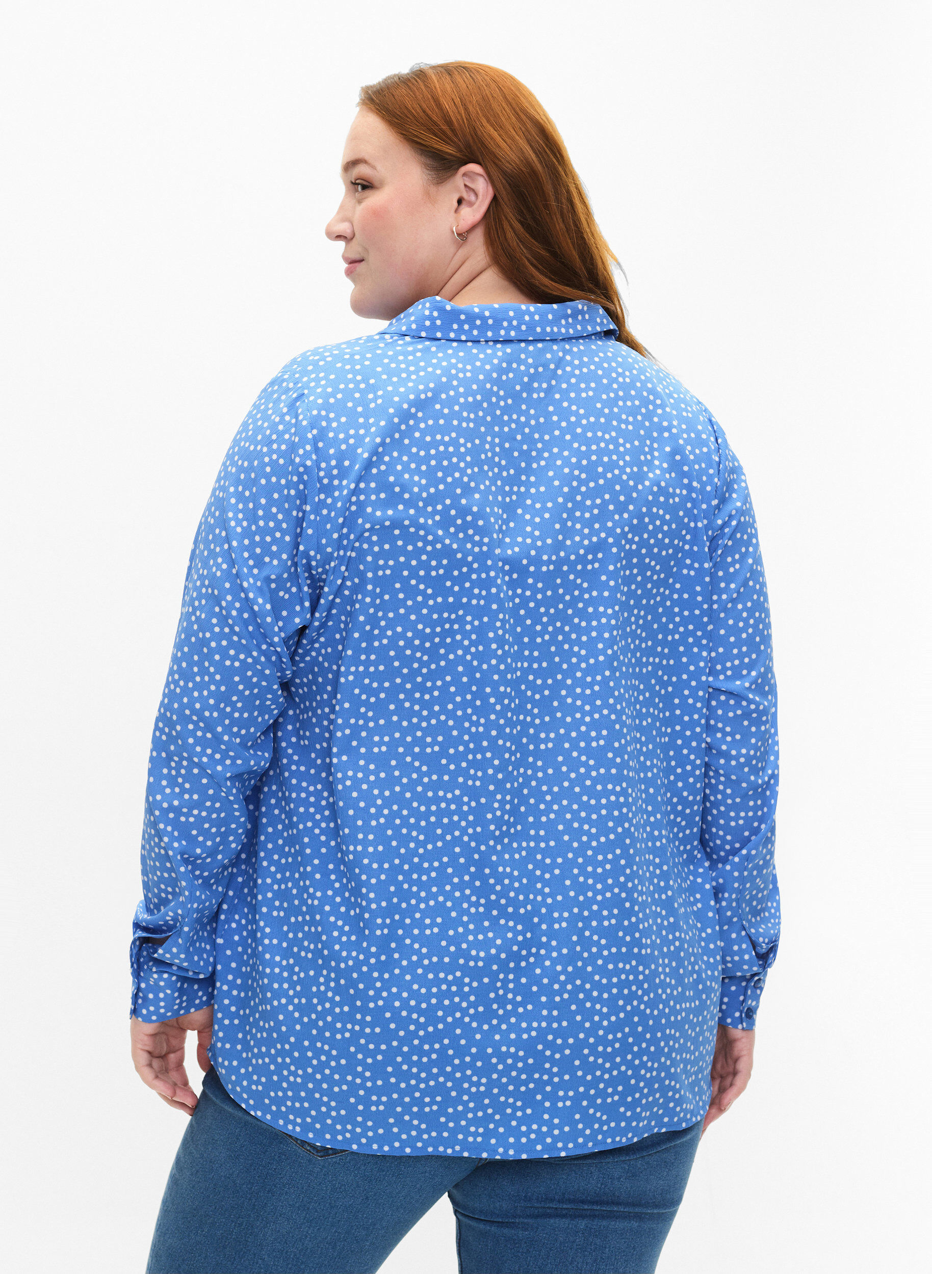 Zizzifashion FLASH - Shirt with dots, Marina White Dot, Model image number 1