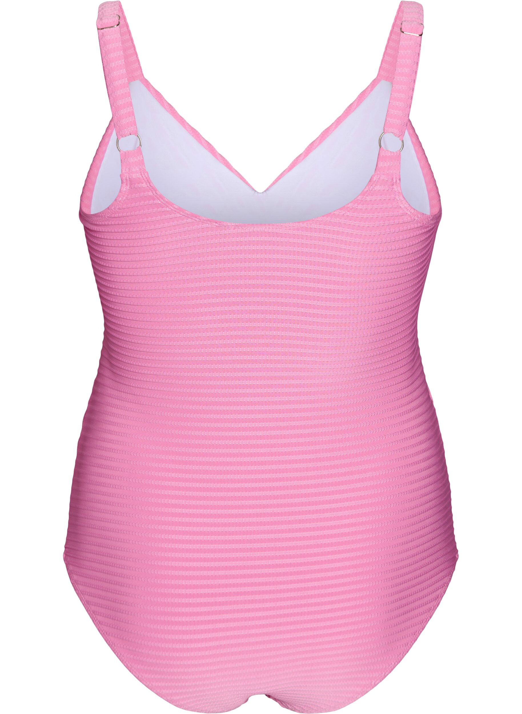 ZizzifashionSwimsuit with texture and criss-cross detail, Pink, Packshot image number 1