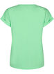 Short sleeve cotton blend T-shirt, Green, Packshot image number 1