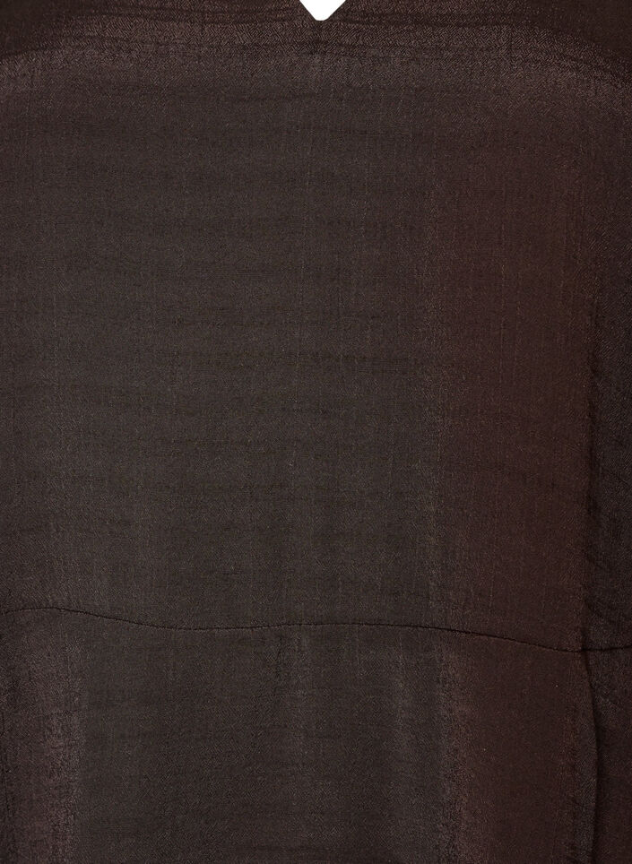 A-line dress with layered ruffles, Brown, Packshot image number 2