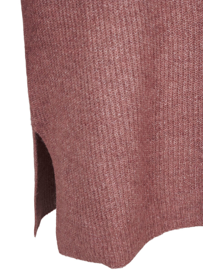 FLASH - Knitted dress with turtleneck, Red, Packshot image number 3