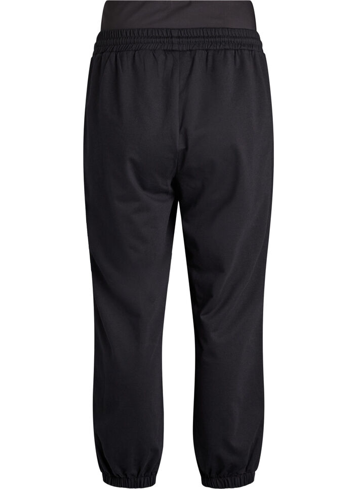 Sweatpants with a wide waistband, Black, Packshot image number 1