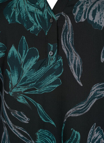 FLASH - Long sleeve blouse with print, Black Scarab Flower, Packshot image number 2