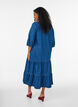 Denim maxi dress with frilled tiers, Blue, Model image number 1