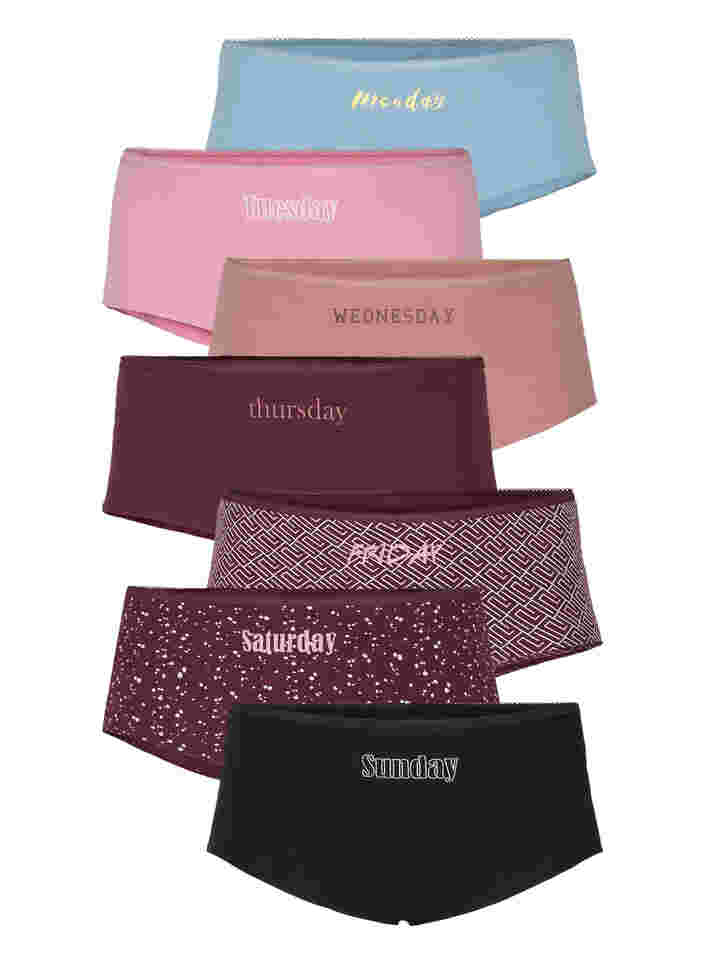 7-pack hipster knickers with regular waist, Dusty Pastel Pack, Packshot image number 0