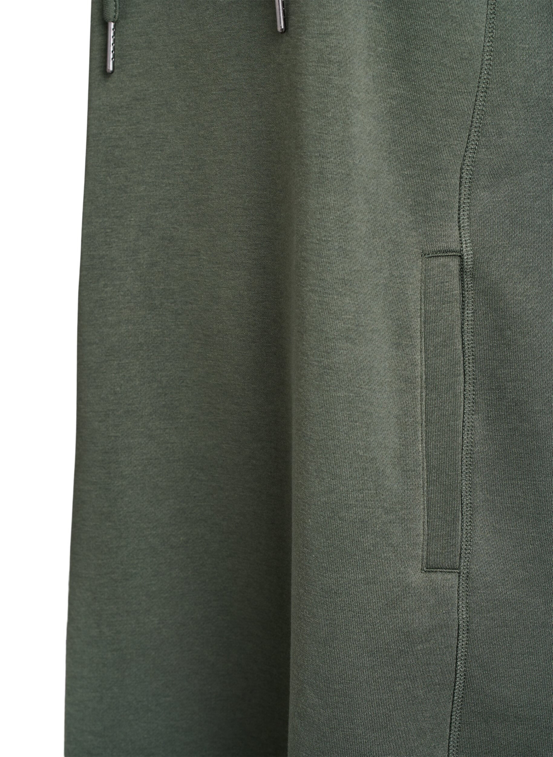 ZizzifashionShort sweatshirt dress with high collar and pockets, Green, Packshot image number 3