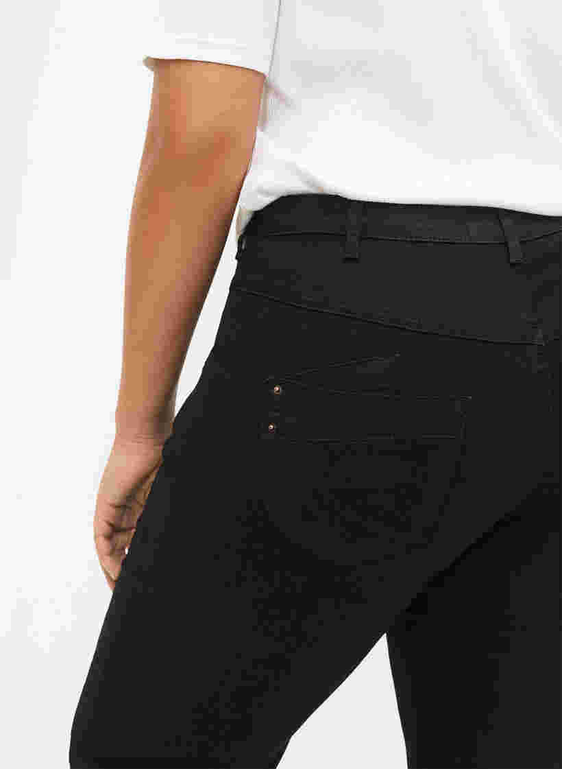 Regular fit Gemma jeans with a high waist, Black, Model image number 4