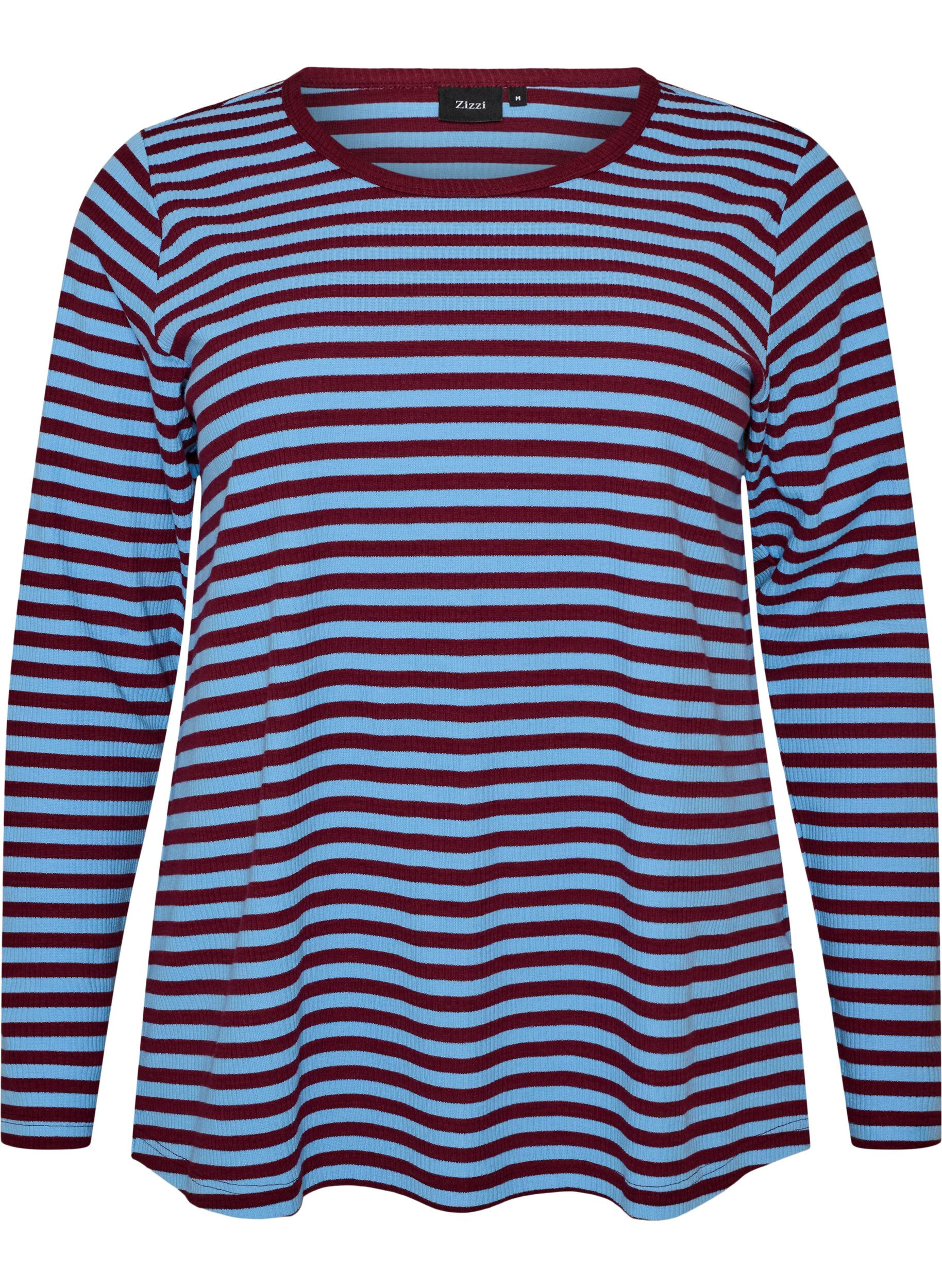 Striped blouse with long sleeves