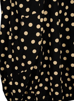 Short-sleeved, printed cotton dress, Black W. dot, Packshot image number 3