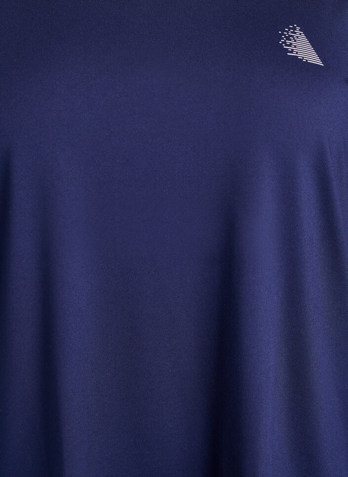 Sports top with 3/4 sleeves, Blue, Packshot image number 2