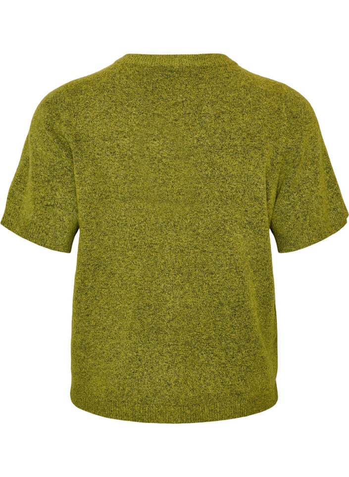 Knit cardigan with short sleeves, Green, Packshot