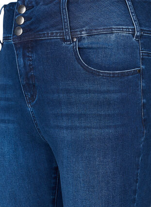 Super slim Bea jeans with extra high waist, Blue denim, Packshot image number 2