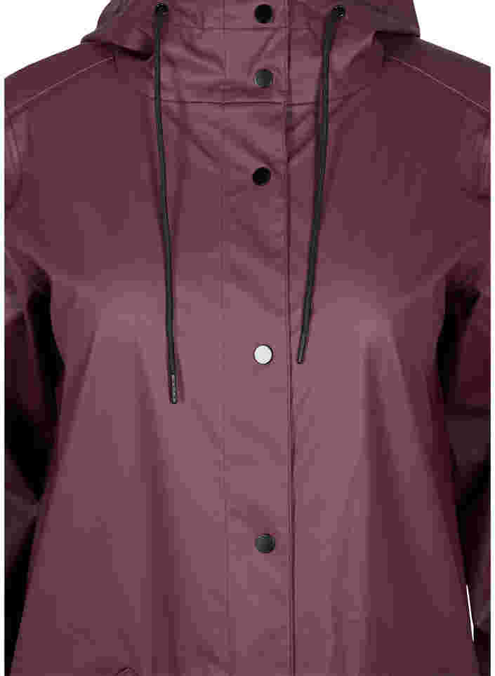 Rain jacket with hood and button fastening, Fudge, Packshot image number 2