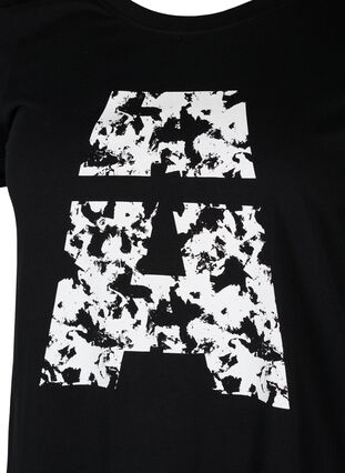 Training T-shirt with print, Black Big A, Packshot image number 2