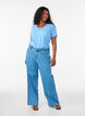 Basic plain cotton t-shirt, Light Blue, Model image number 1
