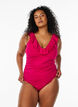 Swimsuit with ruffles and removable inserts, Pink, Model image number 0