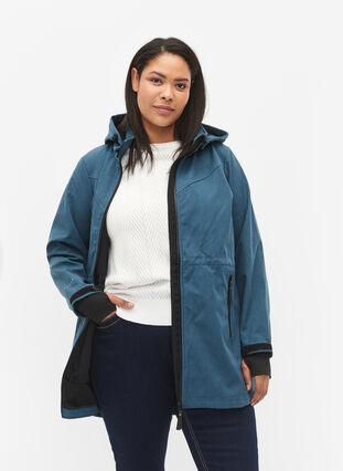 Softshell jacket with detachable hood, Stargazer Mel., Model image number 0