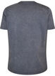 Cotton T-shirt with front print and a washed look, Grey, Packshot image number 1