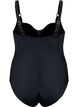 Quilted swimsuit with drapes, Black, Packshot image number 1