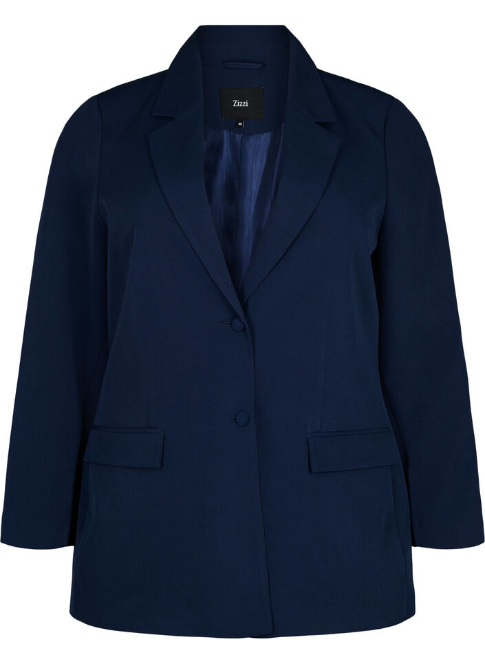 Classic blazer with button closure, Navy Blazer, Packshot image number 0