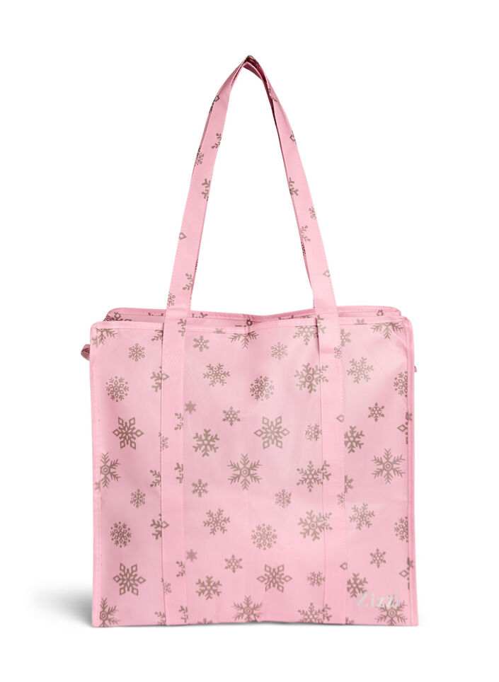 Shopping bag with zipper, Red, Packshot image number 1