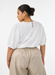 Structured blouse with short sleeves, White, Model image number 2