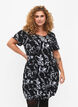 Short-sleeved, printed cotton dress, , Model image number 0
